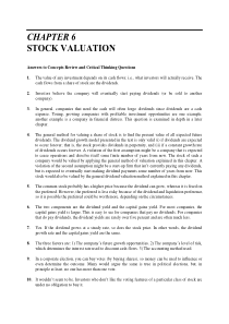 英文版罗斯公司理财习题答案Chap006