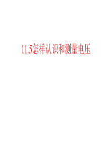 11.5怎样认识和测量电压