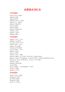 考研英语态度观点词汇总