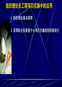 -工程管理-组织理论在工程项目实施中的应用