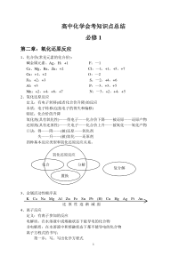 高中化学会考复习总结