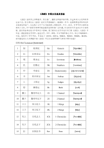 《圣经》中英文目录及音标