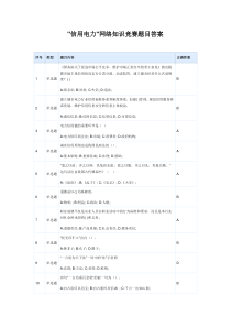 “信用电力”网络知识竞赛题目答案 信用文化 完整版