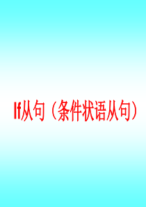 if条件状语从句-语法