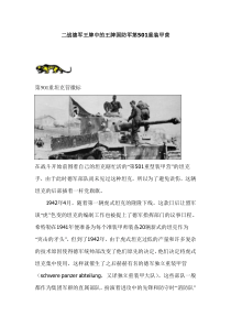 二战德军王牌中的王牌国防军第501重装甲营
