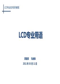 LCD专业用语