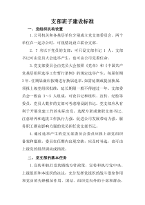支部班子建设标准