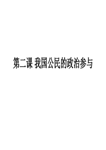 高中政治-我国公民的政治参与--课件
