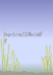 龙格库塔方法ppt课件