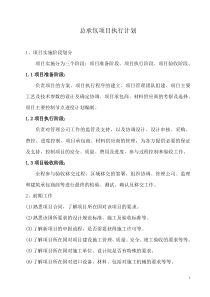 总承包项目执行计划