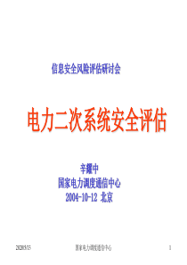 电力二次系统安全评估