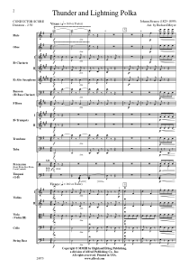 电闪雷鸣波尔卡总谱