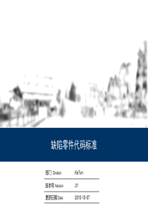 汽车缺陷零件代码标准