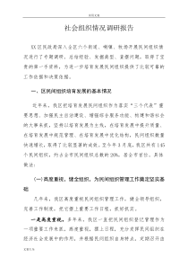社会组织调研报告材料