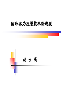 国外水力压裂技术新发展(张士诚)