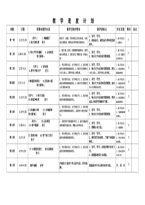 一年级下册语文教学进度表