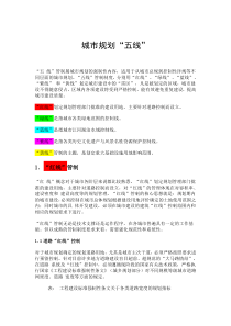 城市规划“五线”--红线、绿线、蓝线、紫线、黄线
