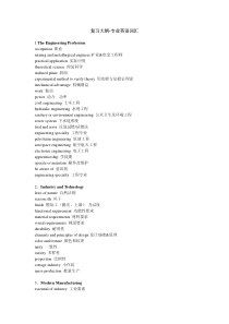 机电工程专业英语考试词汇
