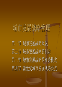 城市发展战略管理
