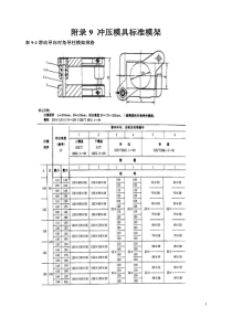 冲压模具标准模架