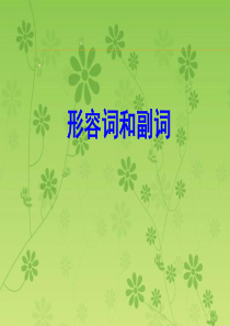 2015年高考新一轮英语复习(高考引证+考点研析)语法专题课件：6、形容词和副词(共28张PPT)