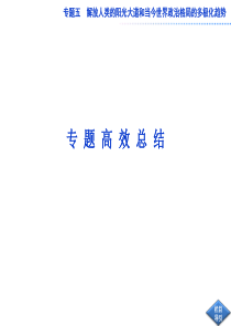 2013届高考历史二轮复习：专题5 解放人类的阳光大道和当今世界政治格局的多极化趋势