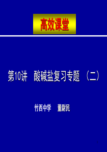 2010中考化学复习高效课堂第10讲酸碱盐复习专题 (二)