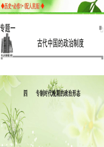 2013-2014学年高中历史(人民版必修1)同步辅导课件：1.4专制时代晚期的政治形态 课件(共2