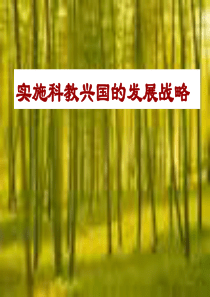 实施科教举国的发展战略2