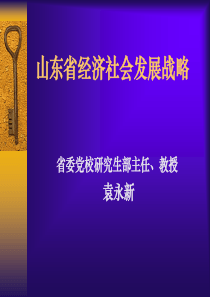 山东省经济社会发展战略 袁永新