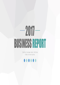 淡雅灰低多边形背景欧美风简约商务汇报通用ppt模板