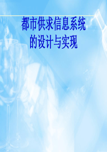 都市信息供求答辩PPT