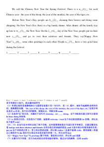 上海英语八年级阅读首字母填空