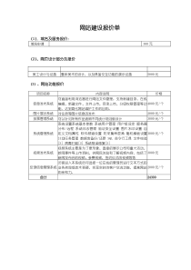 网站建设报价单