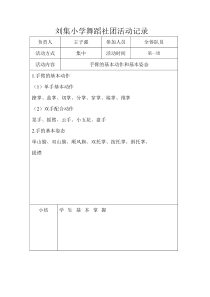 舞蹈社团活动记录