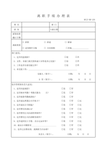 离职手续办理表(模板)