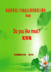Do you like meat 说课稿