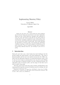 Implementing Monetary Policy