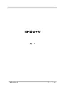 电子产品项目管理手册