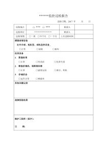 监控巡检报告记录