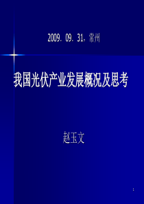 我国光伏产业发展概况及思考-赵玉文