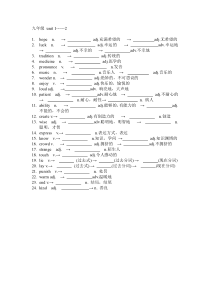 九年级全册英语词汇变形总结