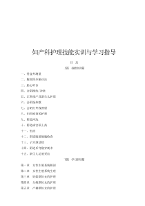 妇产科护理学技能实训与学习指导