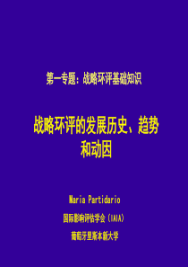 战略环评的发展历史