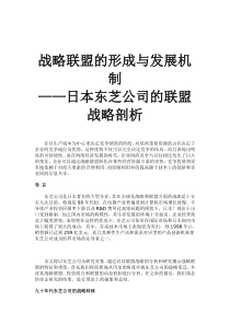 战略联盟的形成与发展机制—日本东芝公司的联盟战略剖析(doc 10)