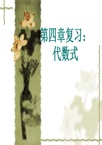 七上第四章_代数式复习课