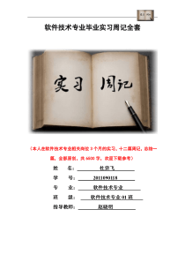 软件技术专业毕业实习周记范文原创全套