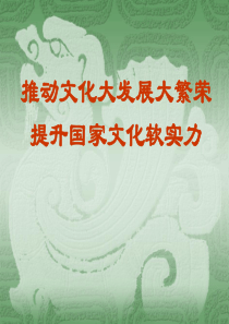 推动文化大发展大繁荣