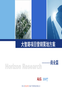 2007年8月黄石市大智路项目营销策划方案