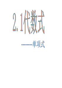 2.1代数式第3课时(沪科)(2013)
